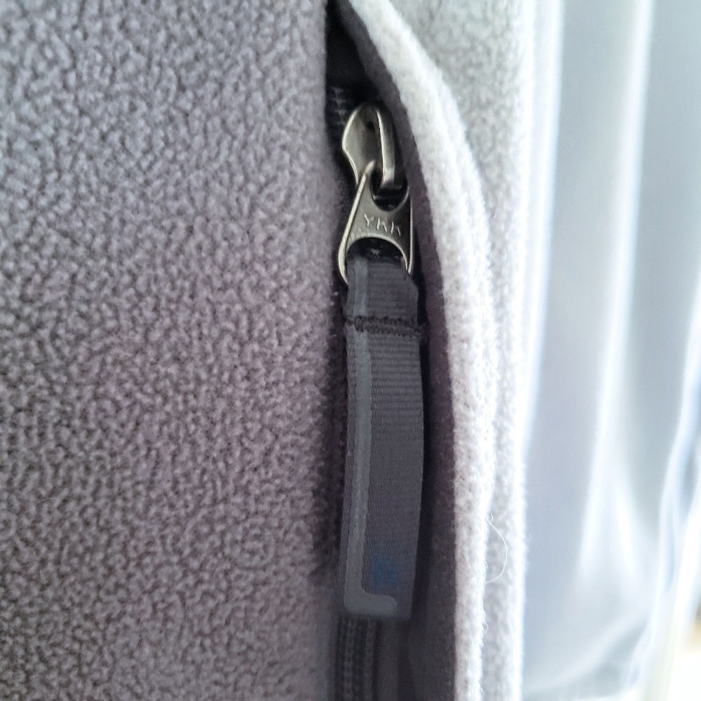 North Face Grey Fleece Zip Up Jacket Pockets Large - Picture 3 of 9